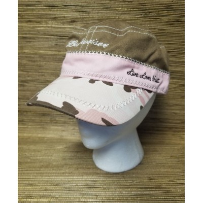 Pink Camo Budweiser Short Brim Cap Brown "Live Love Hunt" s Hat One Size  eb-50390946